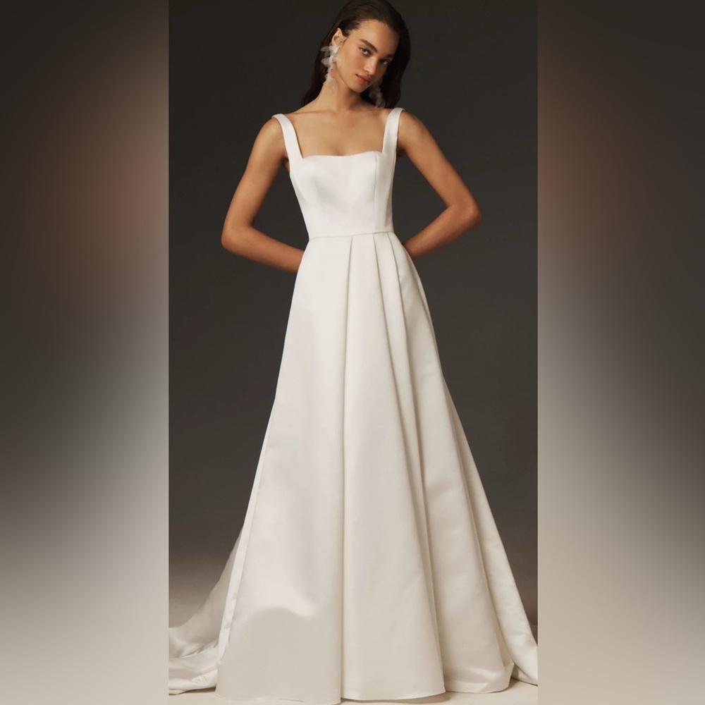 Anthropologie Elegant White Wedding Dress